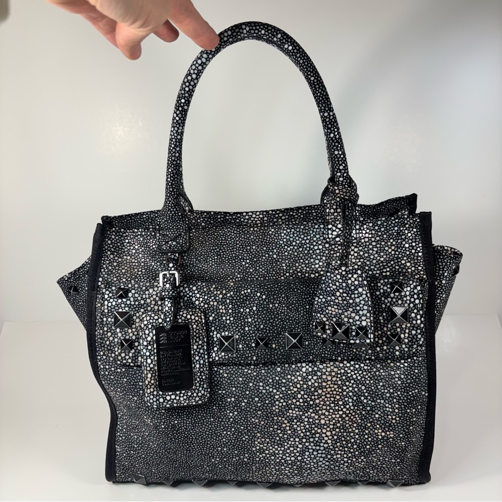 George Gina & Lucy‎ NI K.O. Leather Studded Handbag - Rare Stingray Print